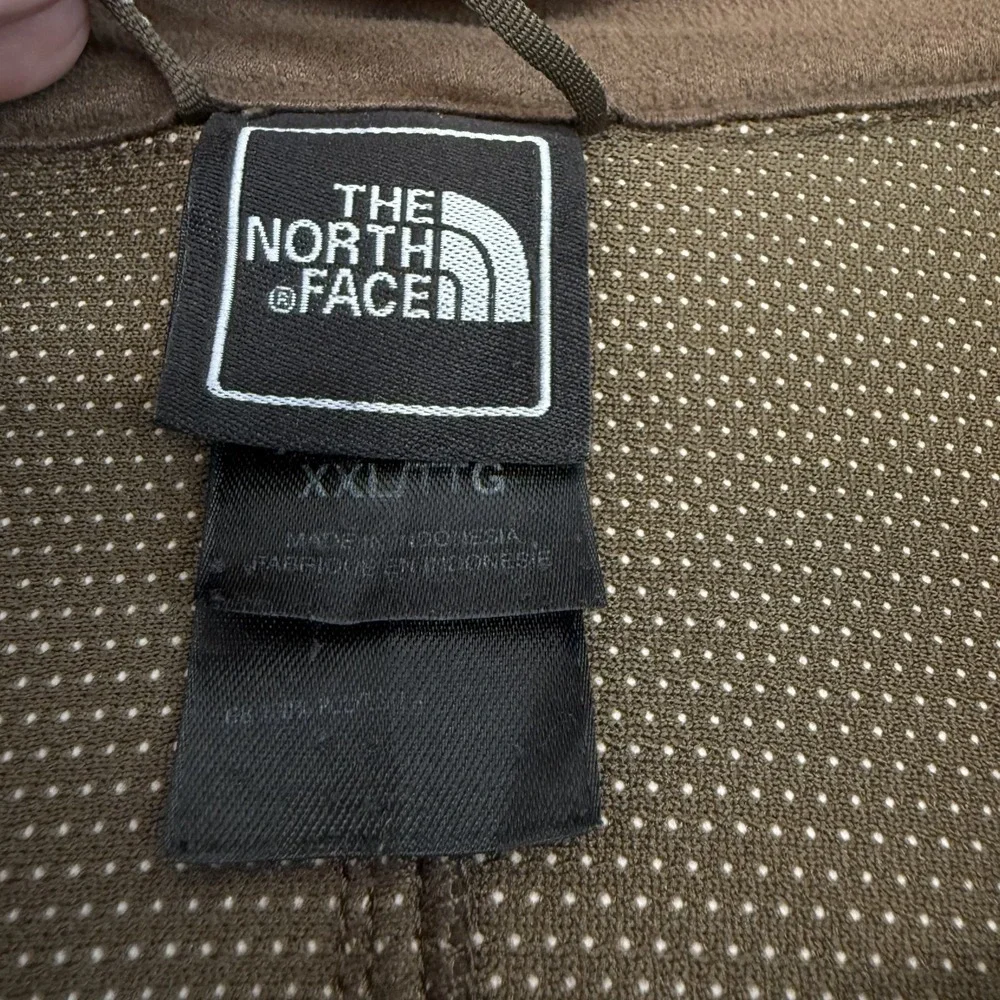The North Face WindWall Fleece Jacket‎ XXL Brown Full Zip Windproof 2006 Vintage
